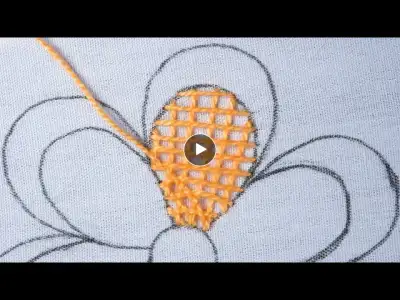 hand embroidery easy needle knitting net stitch elegant floral design for beginners