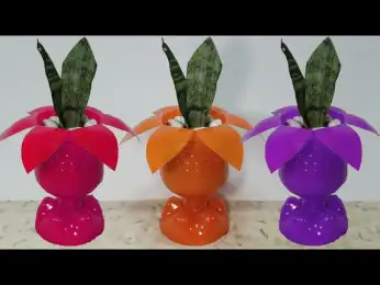 Amazing Diy Flower Pot Made With Plastic Bottles Gardening Tips and Ideas