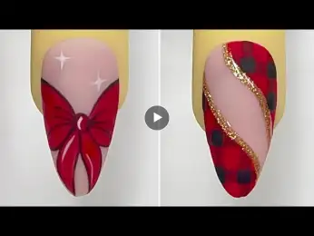 Best Red Xmas Nail Art Design | Best Nail Art Compilation|