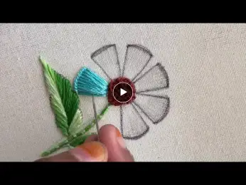 Super splendid flower design|hand embroidery|embroidery video|kadhai video|design video