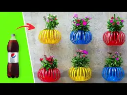 Recycle Plastic Bottles Into Hanging Lantern Flower Pots for Old Walls - Vertical Garden Ideas