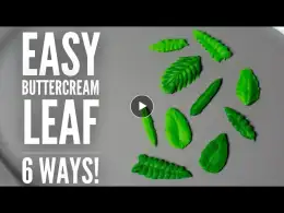 How to pipe a buttercream leaf - six easy leaves for cake decorating