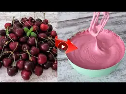 Whisk the CHERRY hot and you will be amazed at the result! Dessert CHERRY CLOUDS!