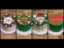Christmas Cake Design Ideas | Butter Cream Christmas Cakes