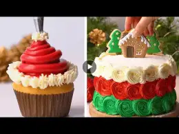 How To Make Christmas Cake Decorating Ideas | So Yummy Cake Decorating Recipes | Tasty Plus