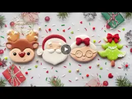 Decorated Christmas Cookies ~ Santa, Mrs Clause, Rudolph & Christmas Tree