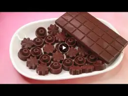 4 ingredients Homemade Chocolate Recipe | How To Make Chocolate At Home | Yummy
