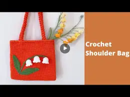 How to Crochet Lily of the Valley Flower Shoulder Bag | Beginner Crochet Flower Tutorial