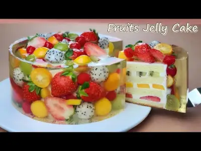Amazing cake / Beautiful Fruit Jelly Cheesecake Recipe / Vanilla Sponge Cake
