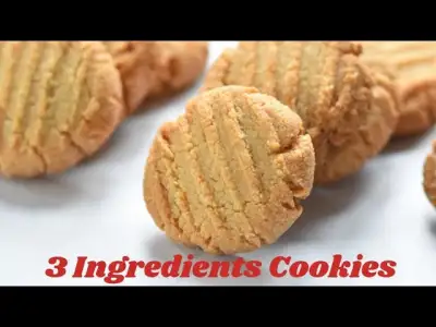 3-Ingredients Almond Cookies Without Egg ,Butter, Dairy and Refined sugar