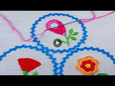 Spuerb easy needle work sewing amazing hoop hand embroidery design