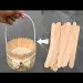 DIY basket from ice cream sticks | DIY Basket from Ice Cream Stick.