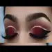 tutorial - Red cut crease + glitter