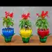 Recycle Plastic Bottles into Beautiful Flower Pots for Table | Everybody can do it